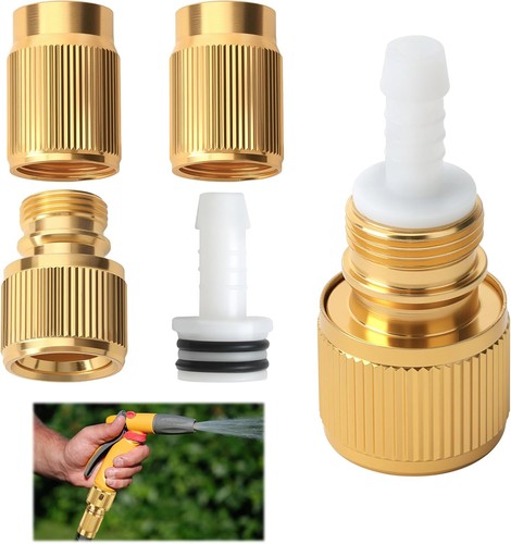 2pcs brass expandable hose - brass,